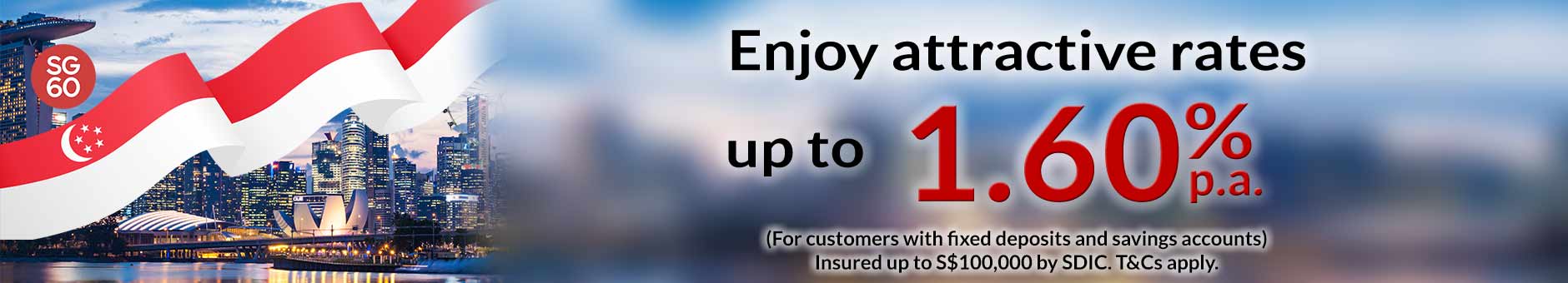 Fixed Deposit Promotion - Enjoy Attractive Rates up to 1.60% pa for 9 months.