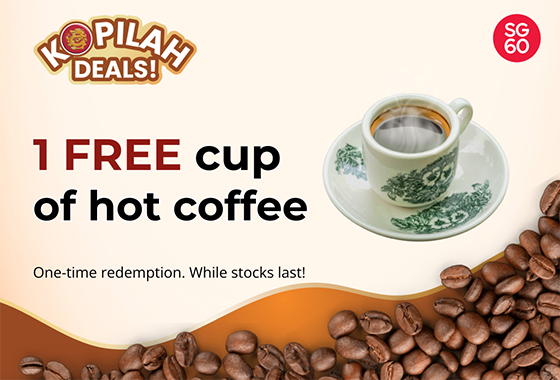 1 Free Cup Hot Coffee