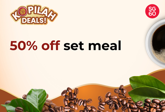 50% off Signature Wanton Noodle set (inclusive of coffee/tea) - exclusively for customers aged 60 and above